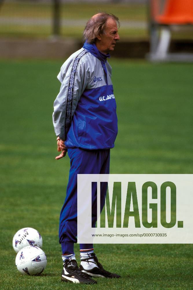 Trainer Luis Cesar Menotti (Sampdoria) Fußball Herren Serie A 1997 1998, 1. Italienische Liga, Sampdoria Genua, Training Einzelbild Genua