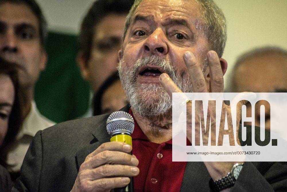 Sao Paulo, Sao Paulo, Brazil - Brazil s former President Luiz Inacio Lula da Silva speaks during an hour-long news conference while commenting on corruption charges he is facing, in Sao Paulo, Brazil, Thursday, Sept. 15, 2016. Brazilian investigators on Wednesday charged the former president with money laundering and corruption, calling him the maximum commander of the mammoth graft scandal involving the state oil company Petrobras. Lula da Silva on Thursday blasted prosecutors who have accused him of masterminding a mammoth kickback scheme, saying they are politically motivated and simply want to keep him from running for office in 2018. Sao Paulo Brazil - ZUMAn230