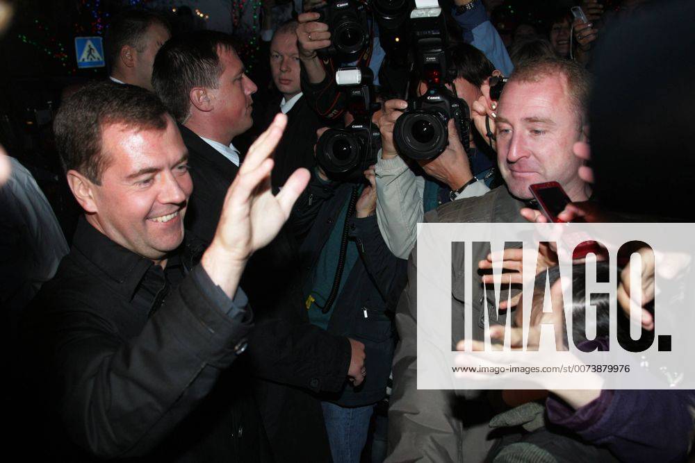 Sep 23, 2008 - Chukotka, Russia - Russian President DMITRY MEDVEDEV becomes the first president in Russia s history to visit Chukotka. Medvedev headed to the northern corner of the Far East to attend a regional development conference with a stop to the Kanchalan village where he was warmly welcomed by local villagers and reindeer herders. At the conference he said the government s main aim is to provide local residents with normal conditions for subsistence and that ministers and department heads should spend more time in the Far East region to work on development - ZUMAx01_