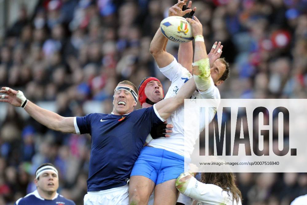 RUGBY : Italie France - Tournoi des VI Nations - Stadio Flaminio - Imanol HARINORDOQUY - Sergio PARISSE - - AnthonyBibardFEP -