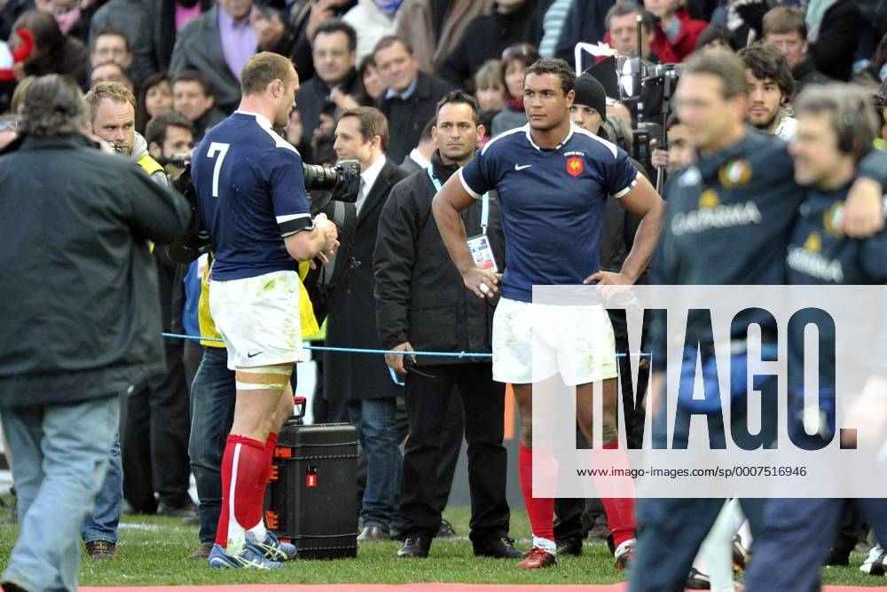 RUGBY : Italie France - Tournoi des VI Nations - Stadio Flaminio - Thierry DUSAUTOIR - Julien BONNAIRE - - AnthonyBibardFEP -