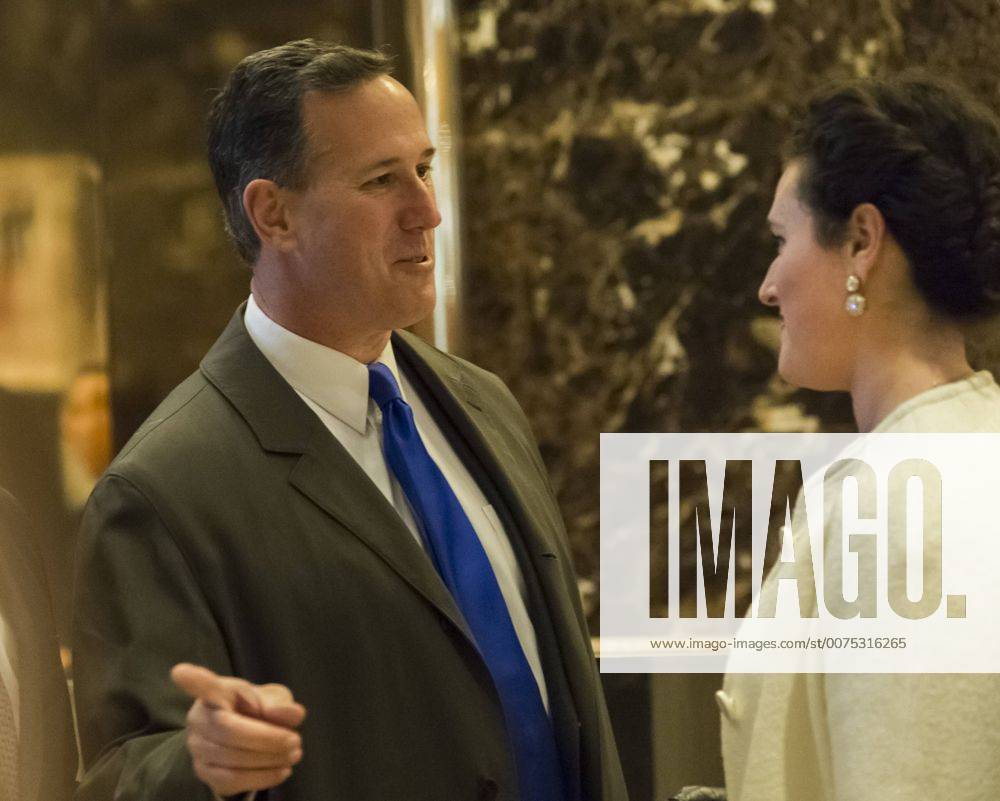 New York, New York, United States of America - Former United States Senator Rick Santorum (Republican of Pennsylvania) is seen in the lobby of Trump Tower in New York, NY, USA upon his arrival for a meeting with President-elect Trump on December 12, 2016. .Credit: Pool via CNP New York United States of America - ZUMAs152 20161212_zaa_s152_006