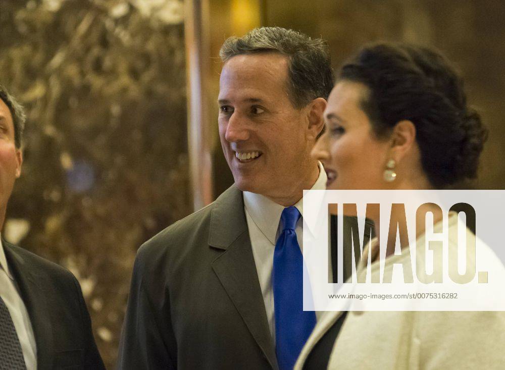 New York, New York, United States of America - Former United States Senator Rick Santorum (Republican of Pennsylvania) is seen in the lobby of Trump Tower in New York, NY, USA upon his arrival for a meeting with President-elect Trump on December 12, 2016. .Credit: Pool via CNP New York United States of America - ZUMAs152 20161212_zaa_s152_008