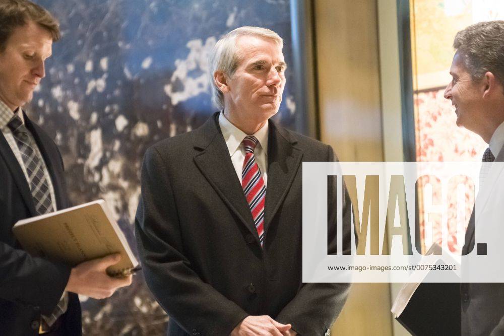 New York, New York, United States of America - United States Senator Robert Portman (Republican of Ohio) is seen upon his arrival at Trump Tower in New York, NY, USA on December 14, 2016. .Credit: Pool via CNP New York United States of America - ZUMAs152 20161214_zaa_s152_022