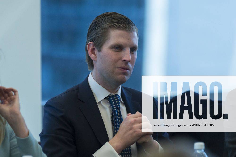 New York, New York, United States of America - Eric Trump is seen in the Trump Organization conference room at Trump Tower in New York, NY, USA on December 14, 2016. .Credit: Pool via CNP New York United States of America - ZUMAs152 20161214_zaa_s152_026