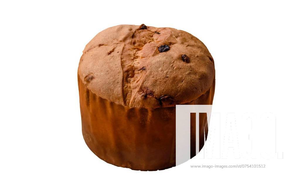 Delicious sweet holiday panettone cake with zest and raisins on a ceramic plate, Delicious sweet holiday panettone cake with zest and raisins on a ceramic plate. Holiday table attribute, Delicious sweet holiday panettone cake with zest and raisins on a ceramic plate. Holiday table attribute, 21.04.2024,