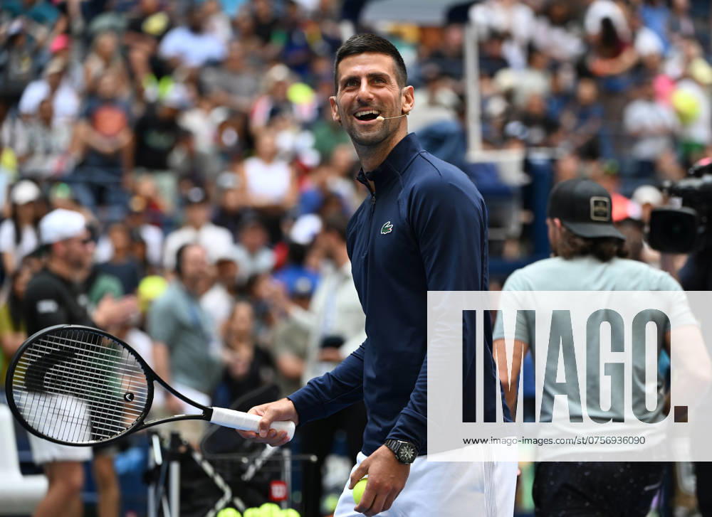 FLUSHING NY- AUGUST 24: Novak Djokovic is seen during Arthur Ashe Kids Day at the USTA Billie Jean King National Tennis Center on August 24, 2024 in Flushing Queens.