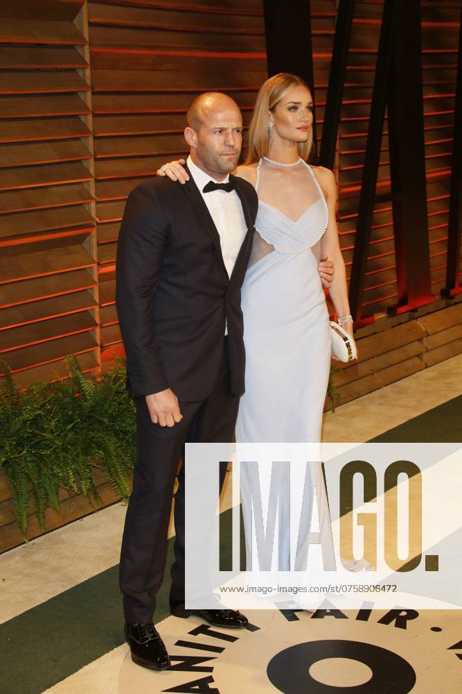Rosie Huntington-Whiteley and Jason Statham arrive at the Vanity Fair Oscar Party in West Hollywood, Los Angeles, USA, on 02 March 2014. Photo: HB00047