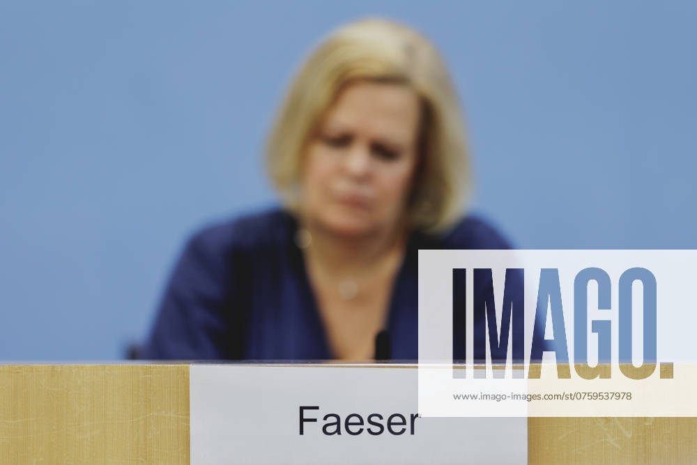 Nancy Faeser (SPD), Bundesministerin fuer Inneres und Heimat, aufgenommen im Rahmen der Pressekonferenz zum Bundeslagebild zur Organisierten Kriminalitaet 2023. Berlin, 05.09.2024. Berlin Deutschland