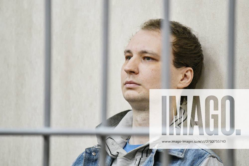 Russia US Ex-Marine Trial 8760715 09.09.2024 Robert Gilman, a 28-year-old former US Marine already serving a prison sentence for attacking a police officer while drunk and now facing new assault charges, is seen inside a defendant s cage during a hearing at Central District Court in Voronezh, Russia. Andrey Arhipov Sputnik Voronezh Russia