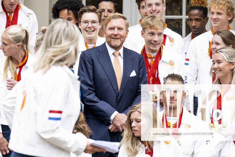 Den Haag, The Netherlands, 2024-09-10 15:42:52 THE HAGUE, 10-09-2024, Noordeinde Palace King Willem Alexander and Princess Margriet of the Netherlands will receive the Dutch medal winners of the 2024 Summer Paralympic Games in Paris at Noordeinde Palace in The Hague on Tuesday afternoon, September 10. PHOTO: NLBeeld Patrick van Emst Credit: NL Beeld Patrick van Emst