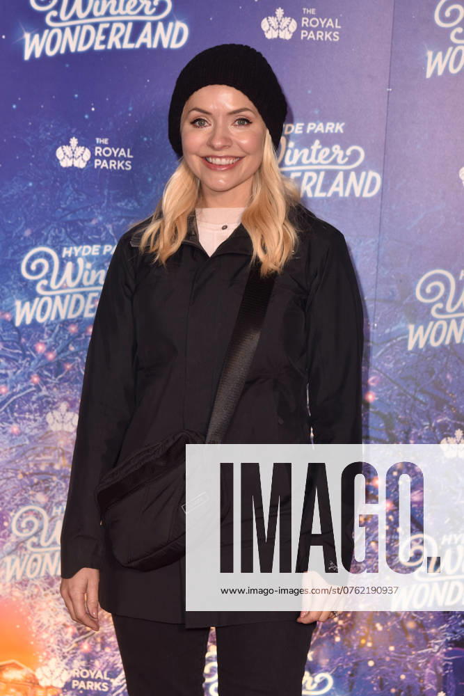 Holly Willoughby attends the Hyde Park Winter Wonderland Preview Night 2022 in London, England. UK. Thursday 17th November 2022. -