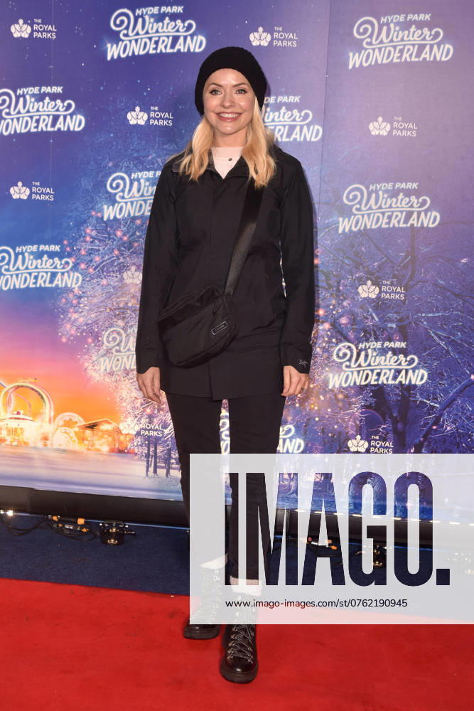 Holly Willoughby attends the Hyde Park Winter Wonderland Preview Night 2022 in London, England. UK. Thursday 17th November 2022. -