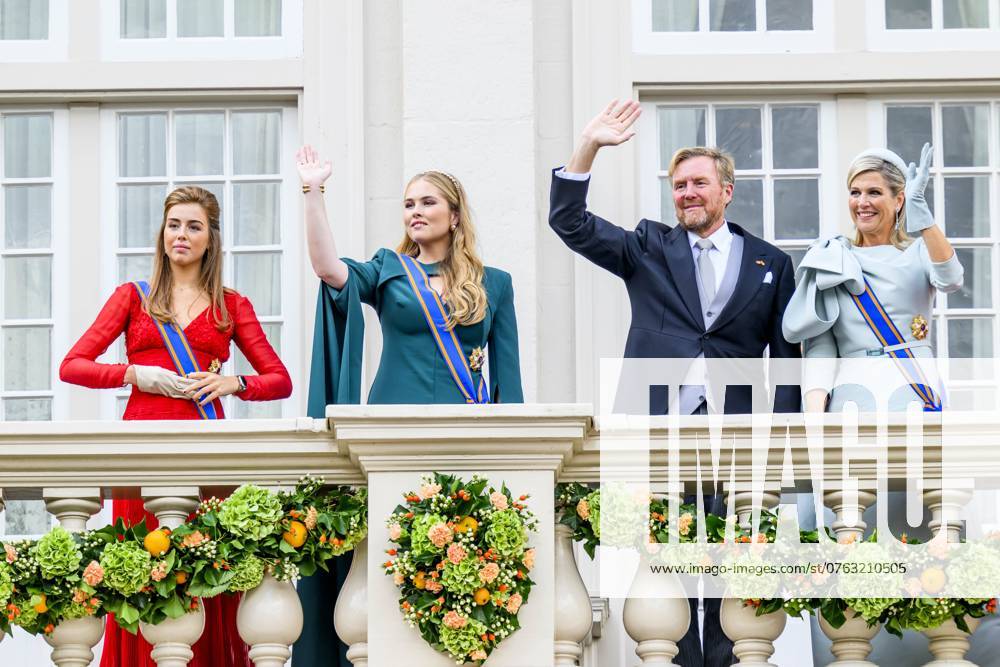 Den Haag, The Netherlands, 2024-09-17 14:22:02 THE HAGUE, 17-09-2024, Noordeinde PalaceKing Willem Alexander and Queen Maxima with Princess Amalia and Princess Alexia during Princess Day on the balcony of Noordeinde Palace PHOTO: NL Beeld Patrick van Emst Credit: NL Beeld Patrick van Emst