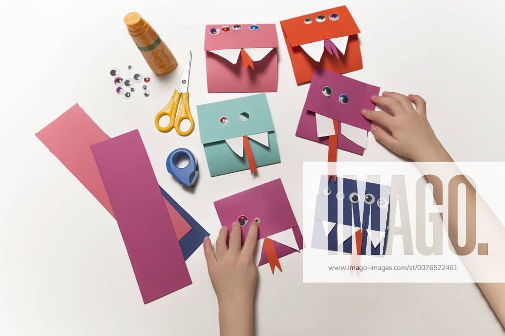 Home-made monster invitation cards model released Symbolfoto MFF03451