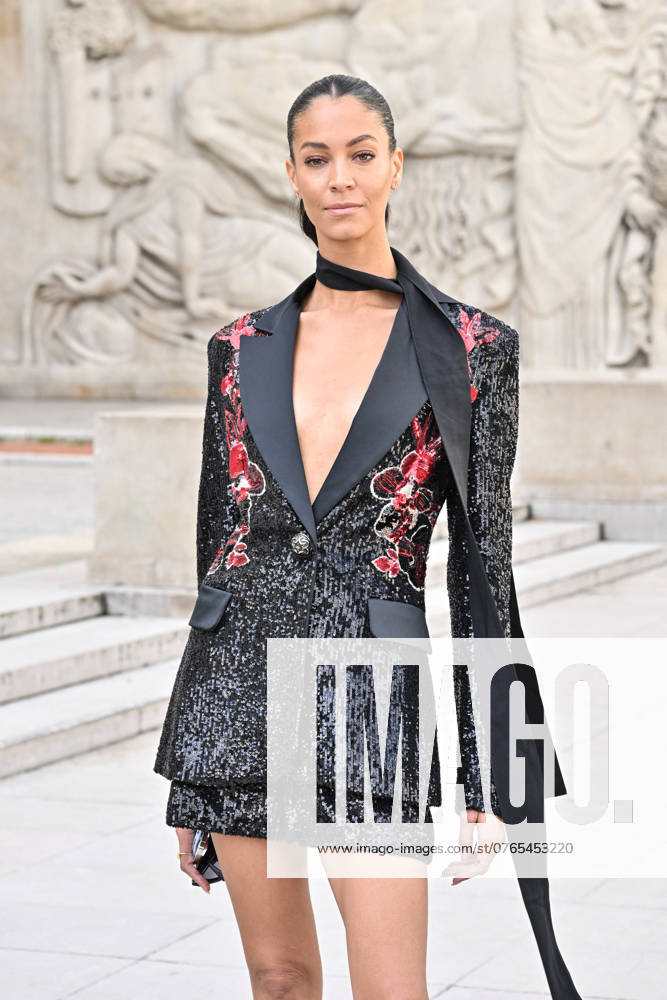 PFW Elie Saab Outside Arrivals Guest arriving at the Elie Saab show during Paris Fashion Week in Paris, France on September 28, 2024. Photo by Julien Reynaud APS-Medias ABACAPRESS.COM Paris France