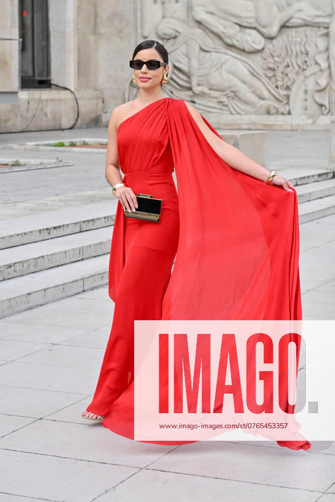 PFW Elie Saab Outside Arrivals Guest arriving at the Elie Saab show during Paris Fashion Week in Paris, France on September 28, 2024. Photo by Julien Reynaud APS-Medias ABACAPRESS.COM Paris France