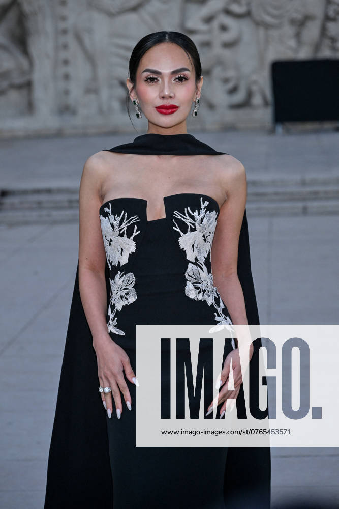 PFW Elie Saab Outside Arrivals Guest arriving at the Elie Saab show during Paris Fashion Week in Paris, France on September 28, 2024. Photo by Julien Reynaud APS-Medias ABACAPRESS.COM Paris France