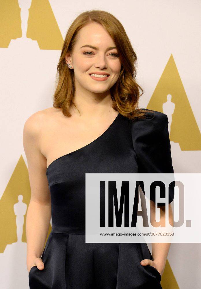 Actress Emma Stone attends the 89th annual Academy Awards Oscar nominees luncheon at the Beverly Hilton Hotel in Beverly Hills, California on February 6, 2017. LAP20170206033 JIMxRUYMEN