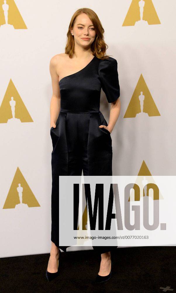 Actress Emma Stone attends the 89th annual Academy Awards Oscar nominees luncheon at the Beverly Hilton Hotel in Beverly Hills, California on February 6, 2017. LAP20170206038 JIMxRUYMEN