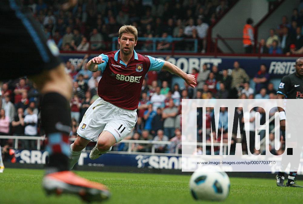 Football - Premier League - West Ham United vs. Aston Villa Thomas Hitzlsperger Of West Ham Upton Park, London