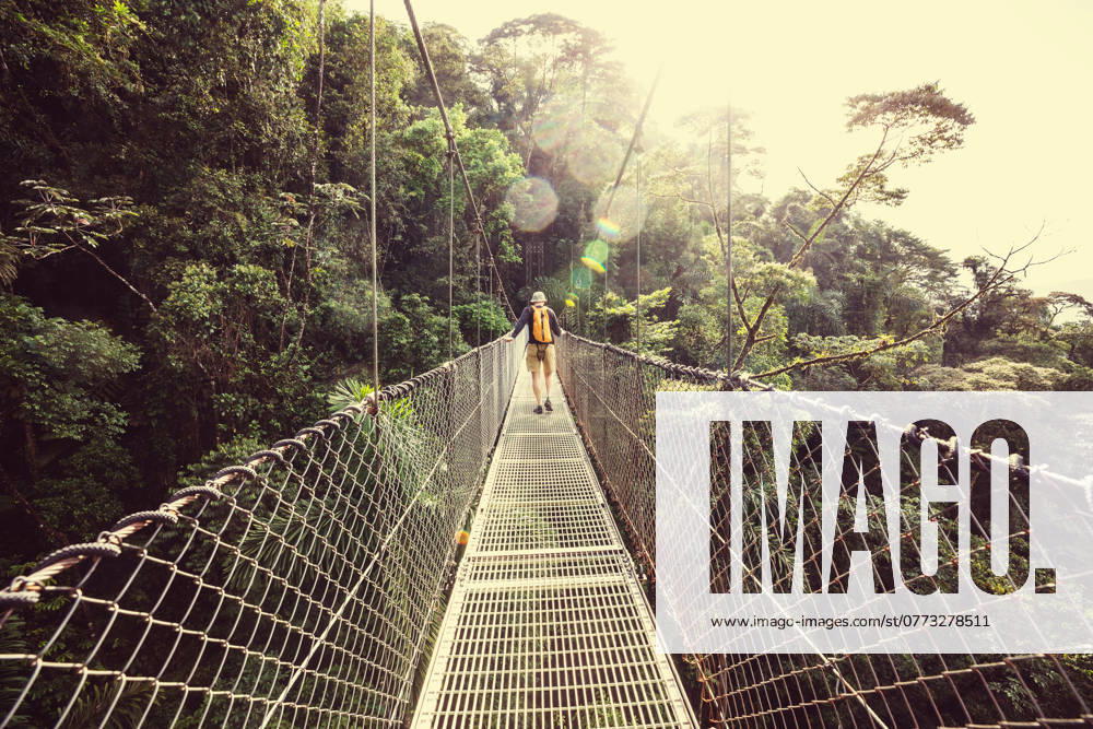 Hike in Costa Rica Hiking in green tropical jungle, Costa Rica, Central America ,model released, Symbolfoto