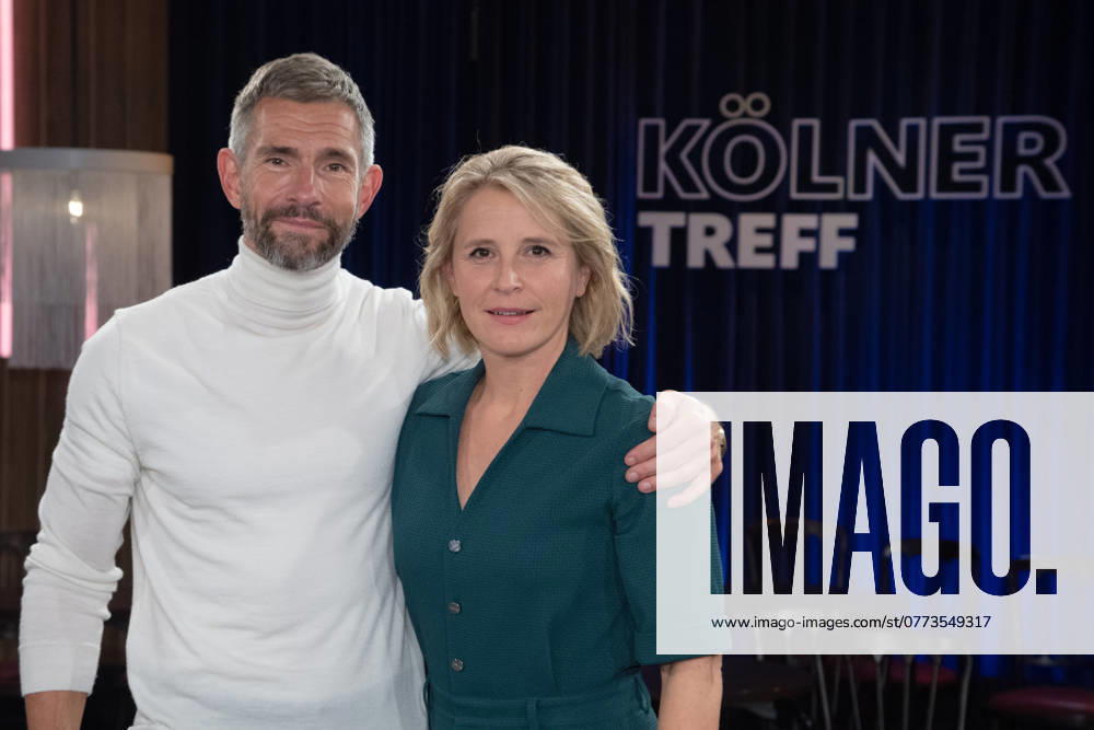 Von links: Micky BEISENHERZ, Moderator, Susan LINK, Moderatorin, Gastgeber der Sendung ,,Koelner Treff,, im WDR Fernsehen