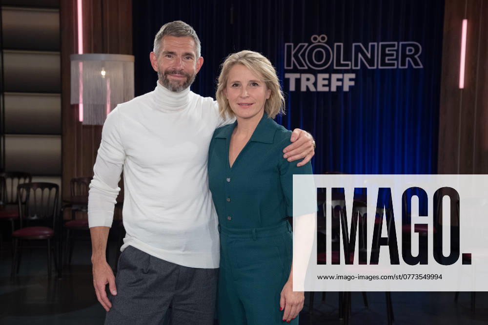 Von links: Micky BEISENHERZ, Moderator, Susan LINK, Moderatorin, Gastgeber der Sendung ,,Koelner Treff,, im WDR Fernsehen