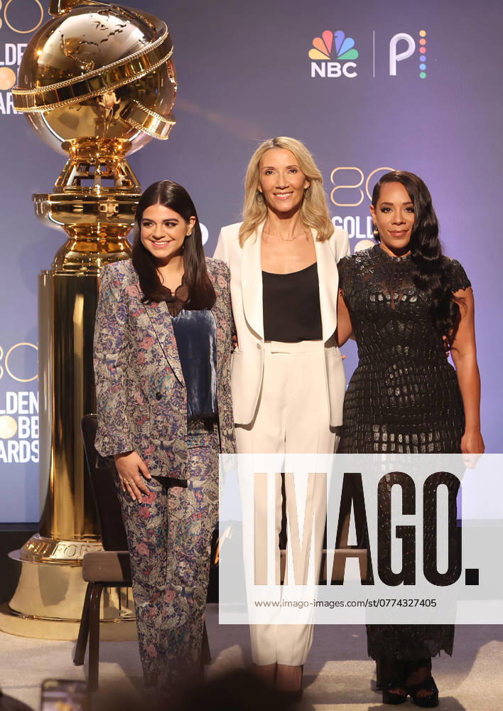 80th Annual Golden Globe Awards Nominations 12 December 2022 -Beverly Hills, California - Helen Hoehne, Mayan Lopez, Selenis Leyva. 80th Annual Golden Globe Awards Nominations held at The Beverly Hilton in Beverly Hills. Photo Credit: AdMedia Beverly Hills CA United States