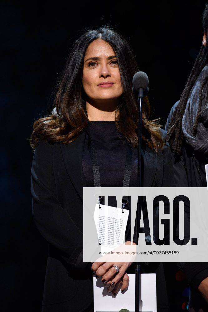 Feb 25, 2017 - Los Angeles, California, U.S. - SALMA HAYEK rehearses as preparations continue Saturday February 25, 2017 for the 89th Oscars® for outstanding film achievements of 2016 which will be presented on Sunday, February 26, 2017, at the Dolby® Theatre and televised live by the ABC Television Network. Los Angeles U.S. - ZUMAz03_ 20170225_shd_z03_142