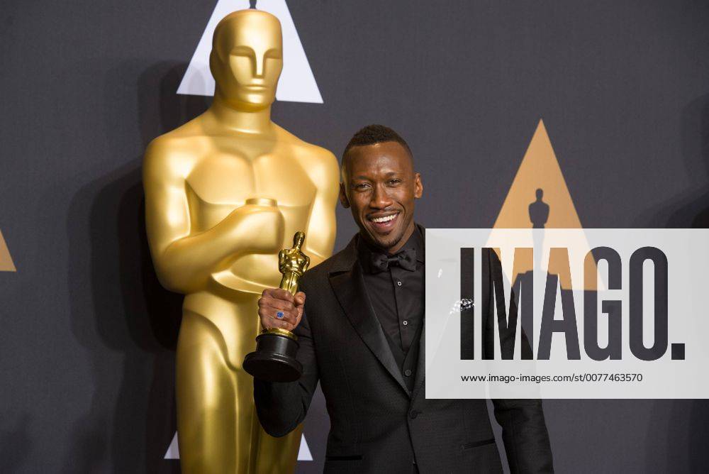 Actor Mahershala Ali poses after wining the Best Supporting Actor for his role in Moonlight at press room of the 89th Academy Awards at the Dolby Theater in Los Angeles, the United States, on Feb. 26, 2017. ) (zxj) U.S.-LOS ANGELES-OSCAR-AWARD YangxLei