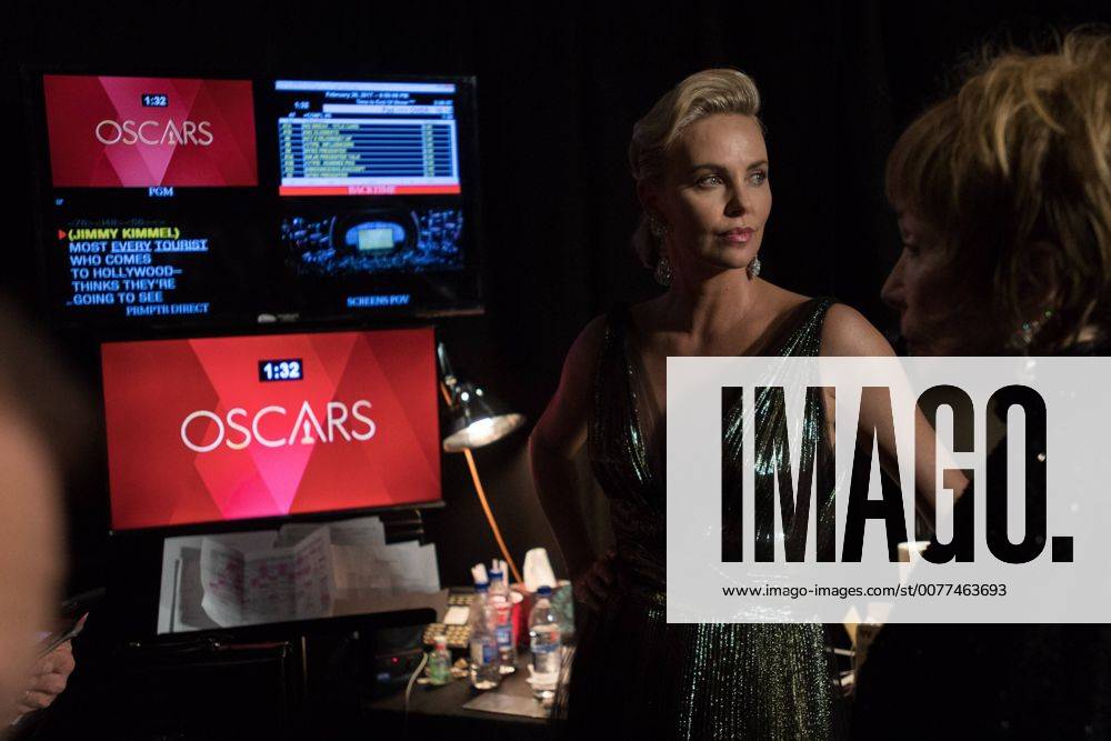 Feb 26, 2017 - Hollywood, California, U.S - CHARLIZE THERON backstage during The 89th Oscars at the Dolby Theatre in Hollywood. Hollywood U.S - ZUMAz03_ 20170226_sho_z03_560