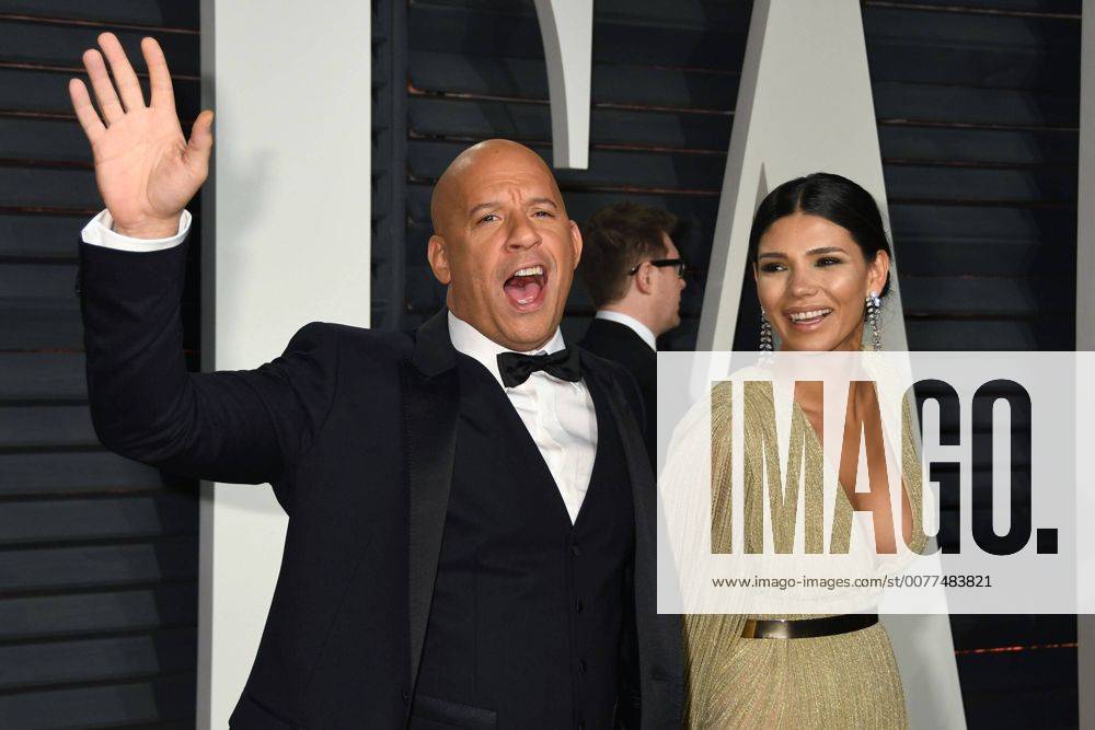 Beverly Hills, CA, United States - 26 February 2017 - Beverly Hills, California - Vin Diesel, Paloma Jimenez. 2017 Vanity Fair Oscar Party held at the Wallis Annenberg Center. Photo Credit: AdMedia Beverly Hills United States - ZUMAa123 20170227_zaa_a123_989