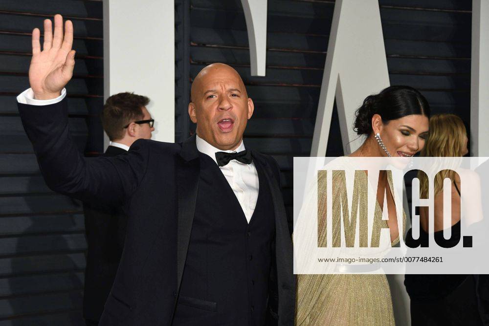Beverly Hills, CA, United States - 26 February 2017 - Beverly Hills, California - Vin Diesel, Paloma Jimenez. 2017 Vanity Fair Oscar Party held at the Wallis Annenberg Center. Photo Credit: AdMedia Beverly Hills United States - ZUMAa123 20170227_zaa_a123_938