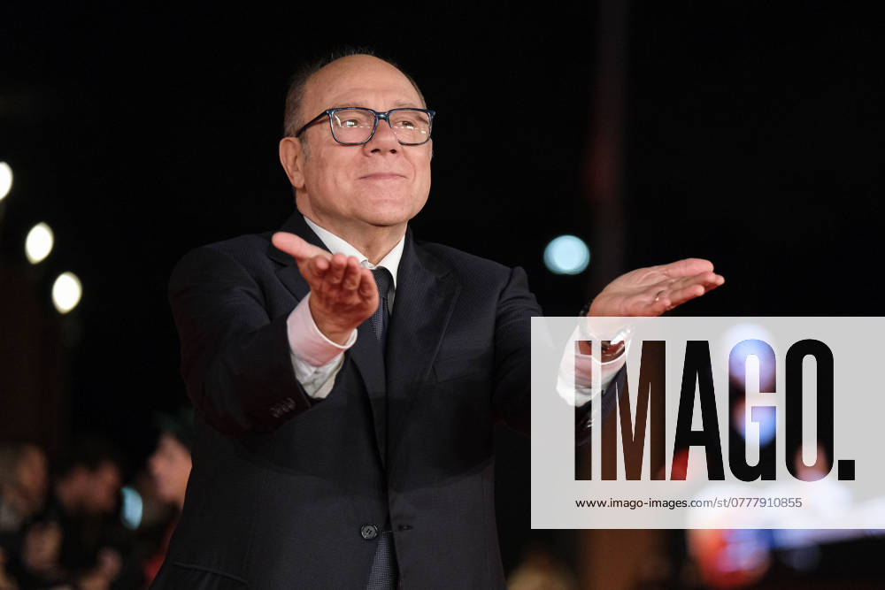 Carlo Verdone attends the red carpet for the movie Vita da Carlo, 3rd season during the 19th Rome Film Fest at Auditorium Parco Della Musica in Rome. Rome Italy - ZUMAs197 20241027_aaa_s197_804