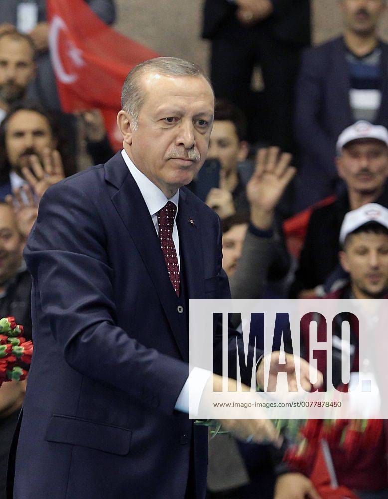 Turkish President Recep Tayyip Erdogan meets with the members of Chamber of Merchants and Craftsmen at Bagcilar city of Istanbul, 19th of March, 2017. 15651939