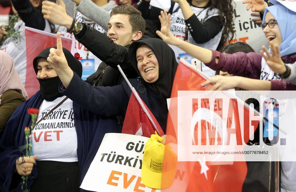Turkish President Recep Tayyip Erdogan meets with the members of Chamber of Merchants and Craftsmen at Bagcilar city of Istanbul, 19th of March, 2017. 15651942