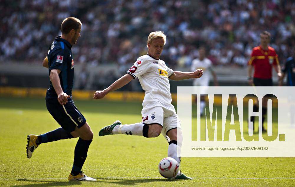 Mönchengladbach, 07.05.2011, Borussia Park Tor zum 1:0 durch Mike Hanke (BMG) VfL Borussia Mönchengladbach - SC Freiburg