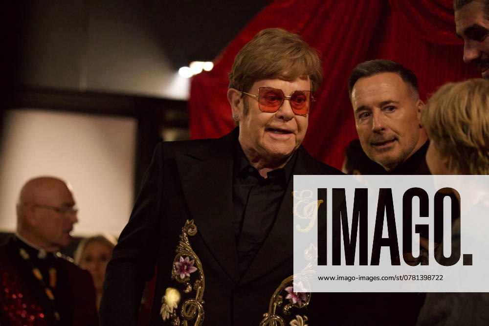Royal Variety Performance 2024 London, UK. Elton John, David Furnish, Simon Lipkin and Jack Philpott at the Royal Variety Performance 2024. Royal Albert Hall. 22nd November 2024. LMK430-S221124-001 Anfisa Polyushkevych Landmark Media