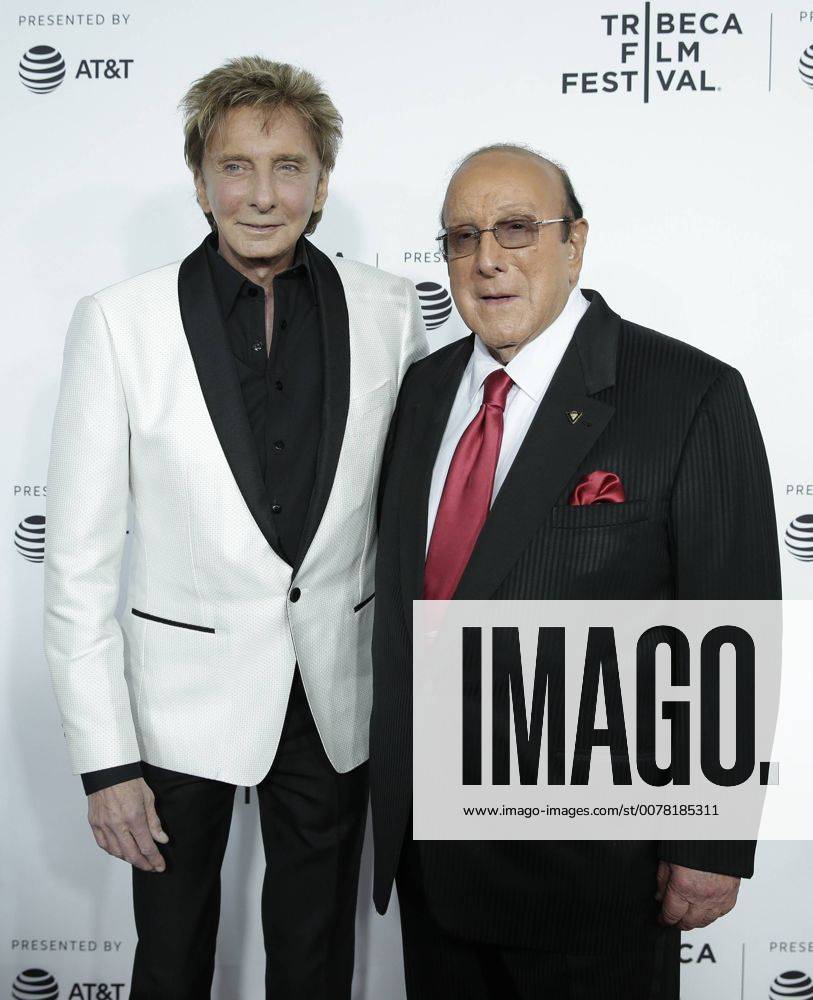 Clive Davis and Barry Manilow arrive on the red carpet at the Clive Davis: The Soundtrack Of Our Lives Premiere at Radio City Music Hall on April 19, 2017 in New York City. NYP20170419173 JOHNxANGELILLO