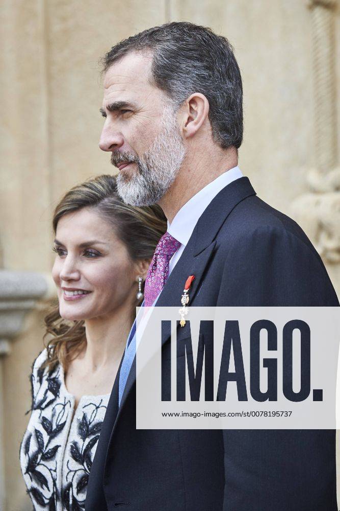 Alcala De Henares, Madrid, Spain - King Felipe VI of Spain, Queen Letizia of Spain attended Cervantes Award to Eduardo Mendoza at the Alcala de Henares University on April 20, 2017 in Alcala de Henares, near of Madrid, Spain Alcala De Henares Spain - ZUMAg15_ 20170420_zaf_g15_061