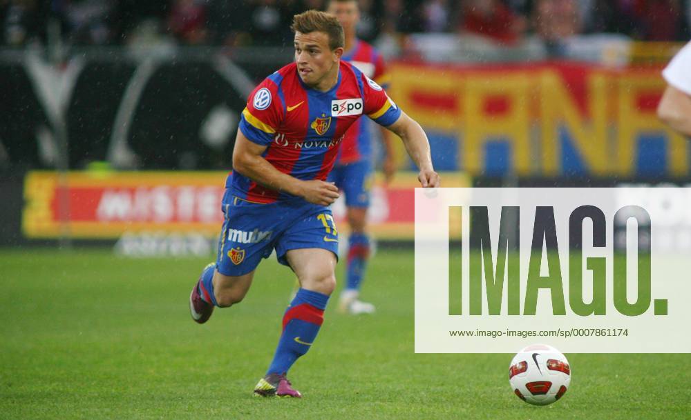 St Jakob Park Basel Herren Fussball Super League FC Basel - FC Thun 5:1 Xherdan Shaqiri (FC Basel) ; Einzelbild , Aktion