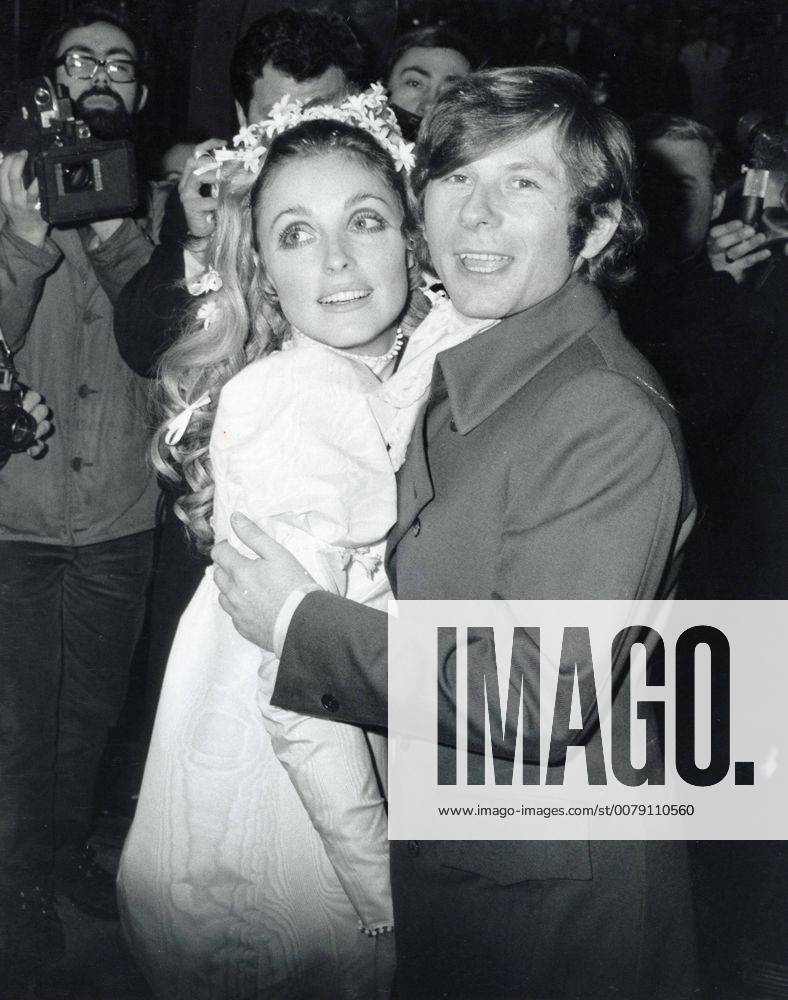 Sharon Tate and Roman Polanski on their wedding day