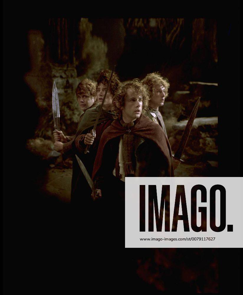 Newline Pictures Presents Lord of the Rings: The Fellowship of the Ring Billy Boyd, Dominic Monaghan, Elijah Wood, Sean Astin © 2002 New Line 30277_006