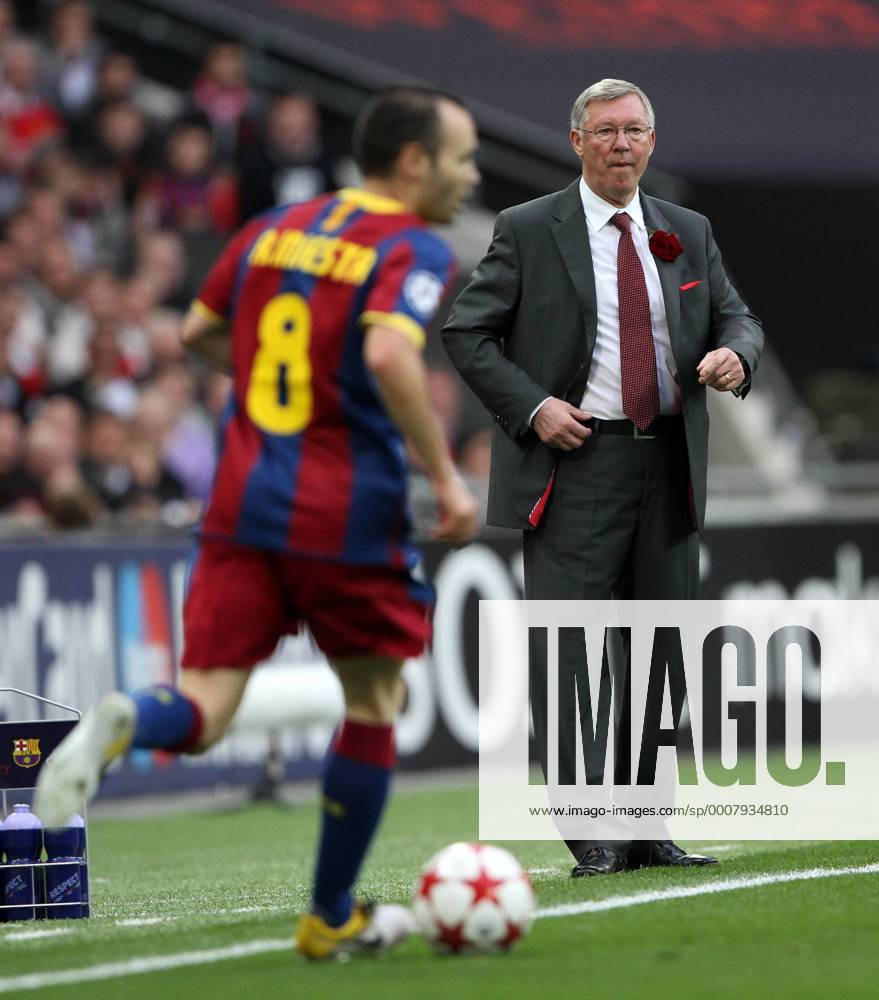 Manchester Uniteds Sir Alex Ferguson looks on UEFA Champions League Final Manchester United v Barcelona 28th May, 2011 .