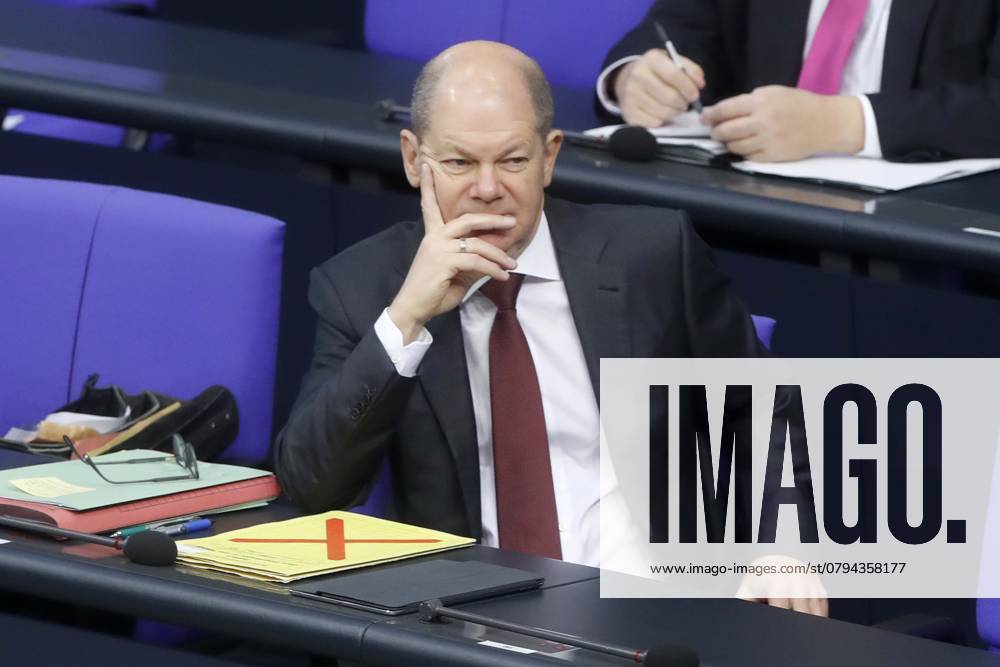 Bundesfinanzminister Olaf Scholz, SPD, in der 197. Sitzung des Deutscher Bundestag, Haushaltberatungen, Berlin Deutschland, Germany