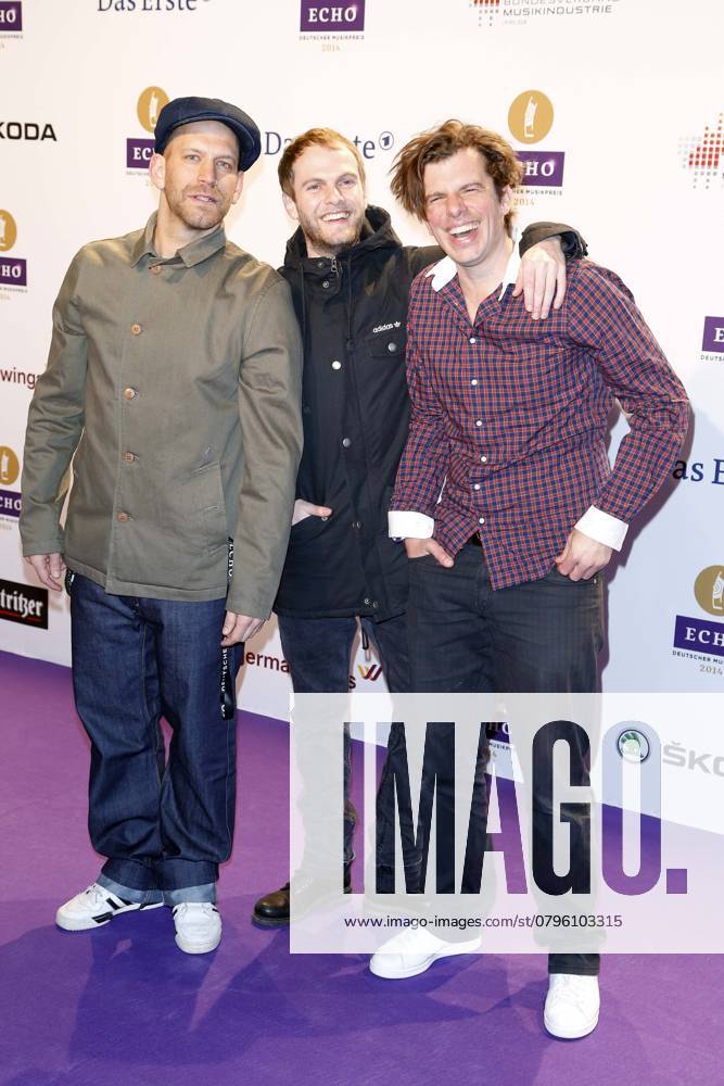 Sportfreunde Stiller bei der 23. Verleihung des ECHO, Deutscher Musikpreis, in Berlin, Roter Teppich, Berlin Deutschland, Germany