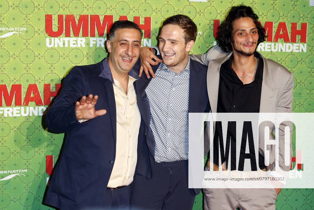 Kida Khodr Ramadan, Frederick Lau und Burak Yigit bei der Filmpremiere von UMMAH - Unter Freunden- im Kino Delphi in Berlin, Berlin Deutschland, Germany