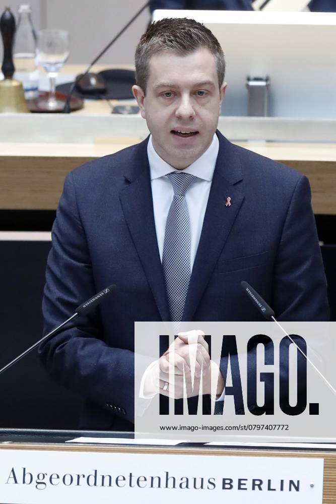 Stefan Evers, CDU, in der 18. Plenarsitzung Berliner Abgeordnetenhaus, Landesparlament, Berlin, Berlin Deutschland, Germany