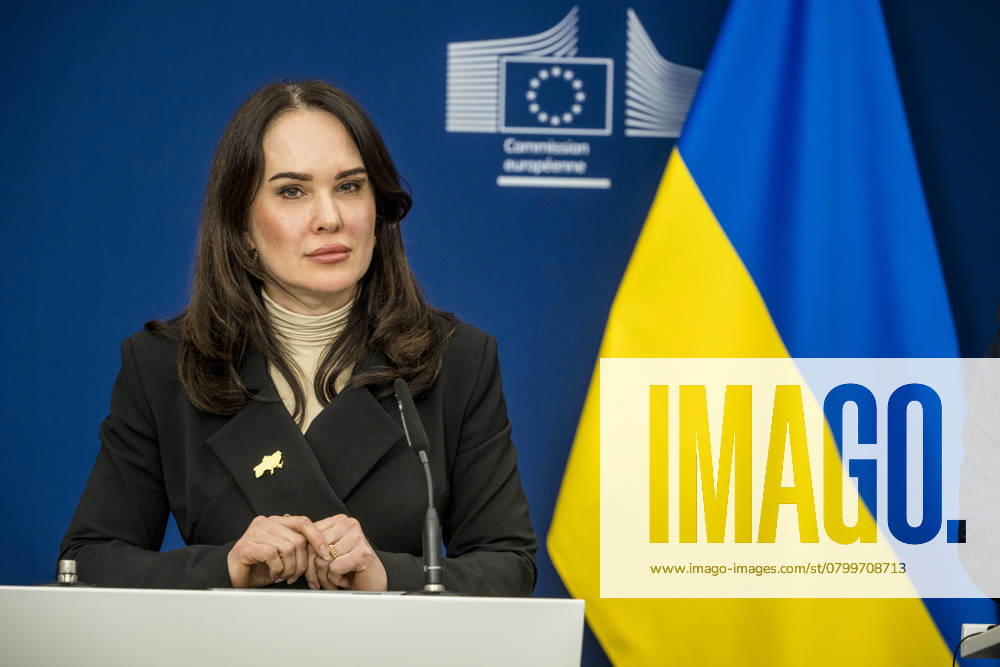 The Deputy Head of the Office of the President of Ukraine, Iryna Mudra holds a press conference at the European Commission headquarters in Brussels, Belgium 04 02 2025 following meeting of the Core Group on the Establishment of a Special Tribunal for the Crime of Aggression Against Ukraine by Brussels Belgium - ZUMAw80_ 20250204_faf_w80_029